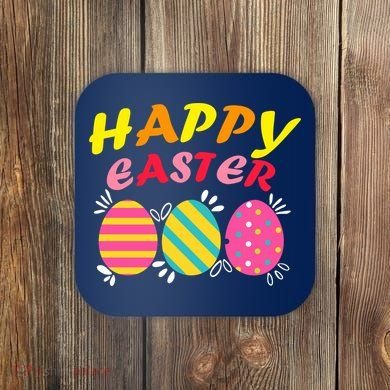 Happy Easter Eggs Coaster