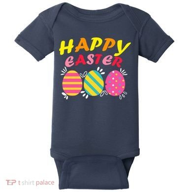 Happy Easter Eggs Baby Bodysuit