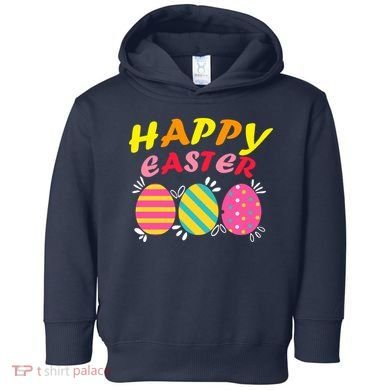 Happy Easter Eggs Toddler Hoodie
