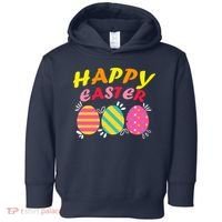 Happy Easter Eggs Toddler Hoodie thumb 0