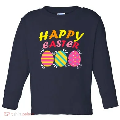 Happy Easter Eggs Toddler Long Sleeve