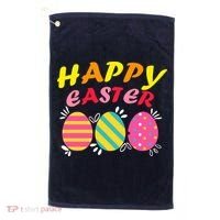 Happy Easter Eggs Golf Towel thumb 0