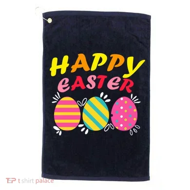 Happy Easter Eggs Golf Towel