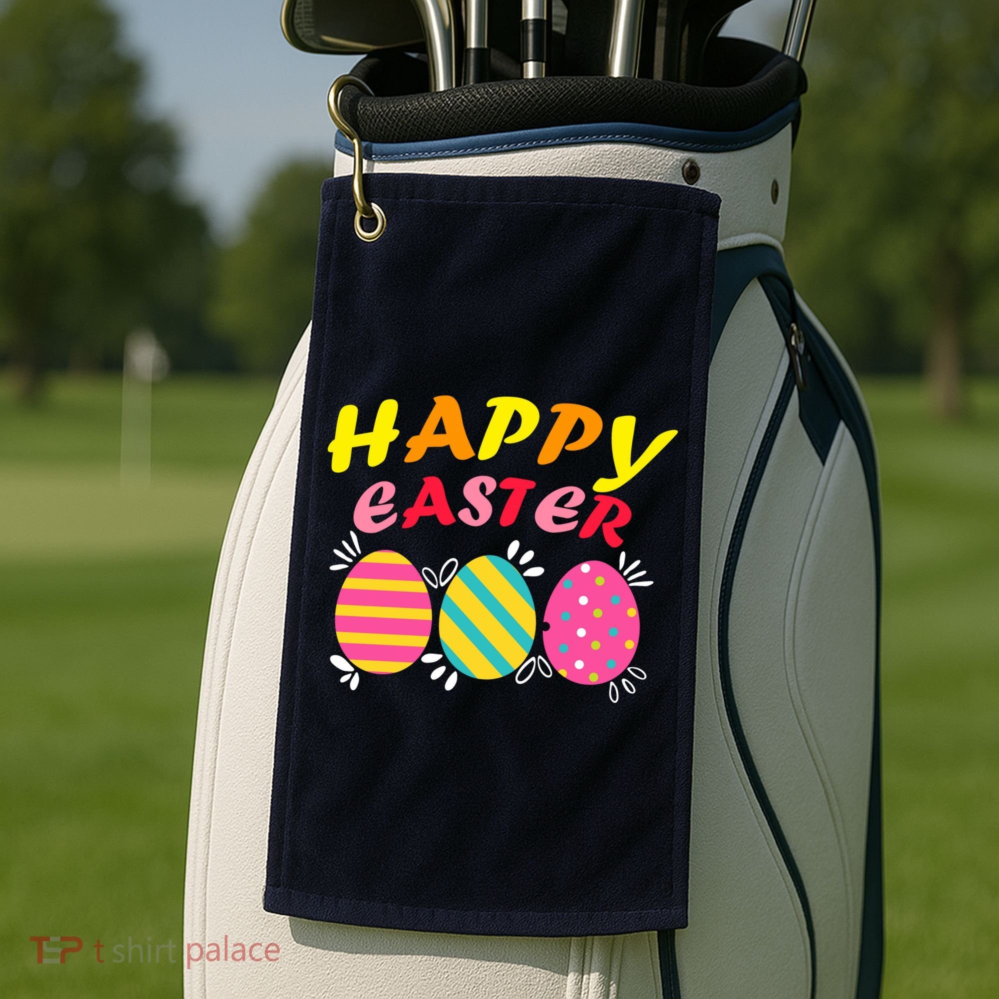 Happy Easter Eggs Golf Towel