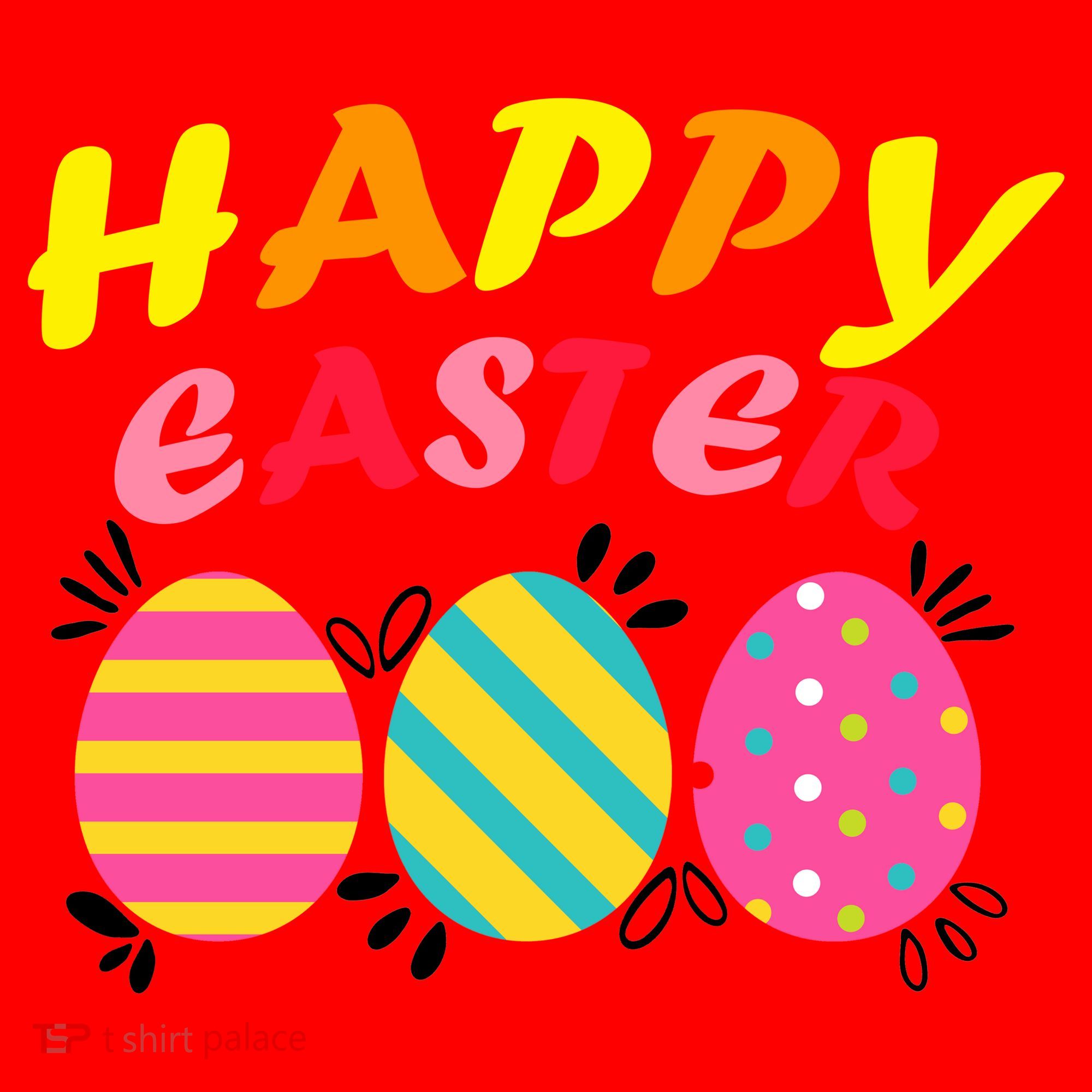 Happy Easter Eggs Santa Hat