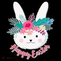 Happy Easter Flower Bunny Backpack thumb 2
