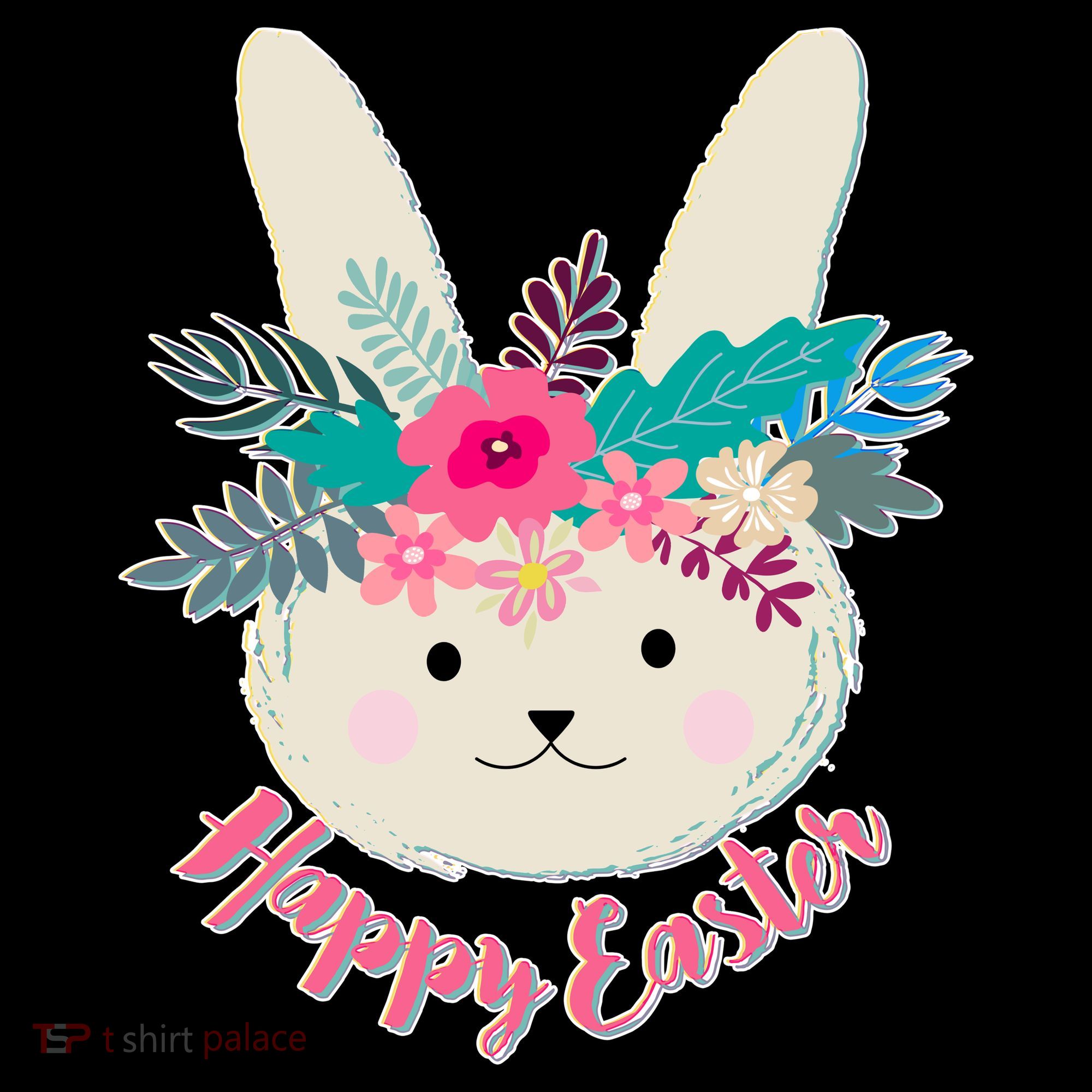 Happy Easter Flower Bunny Coffee Mug