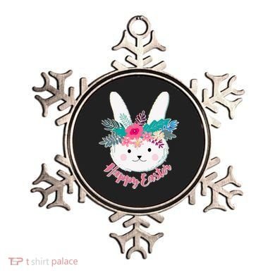 Happy Easter Flower Bunny Ornament