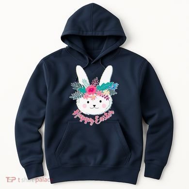Happy Easter Flower Bunny Hoodie