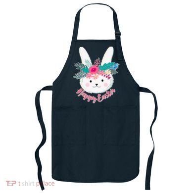 Happy Easter Flower Bunny Apron