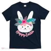 Happy Easter Flower Bunny T-Shirt thumb 0
