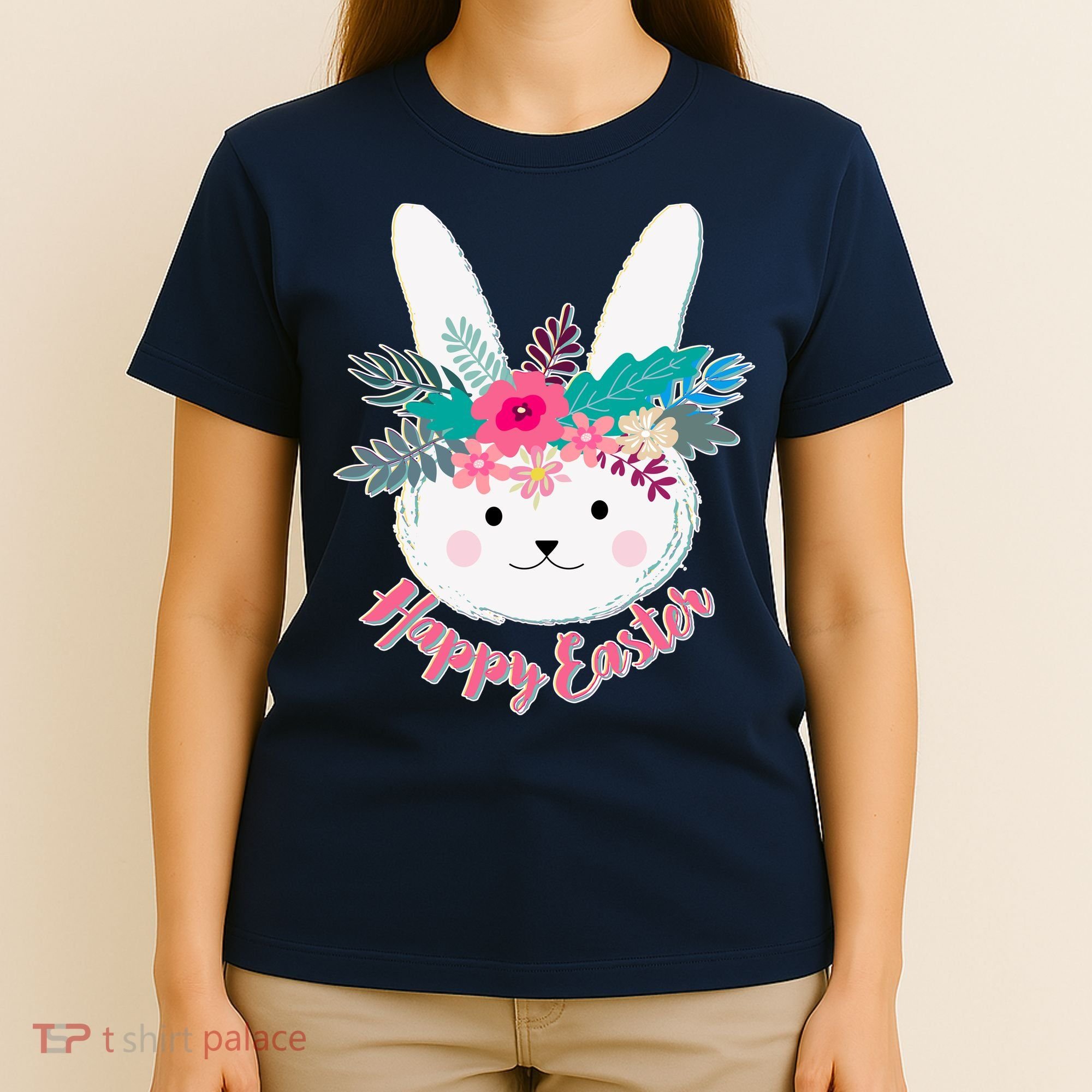 Happy Easter Flower Bunny T-Shirt