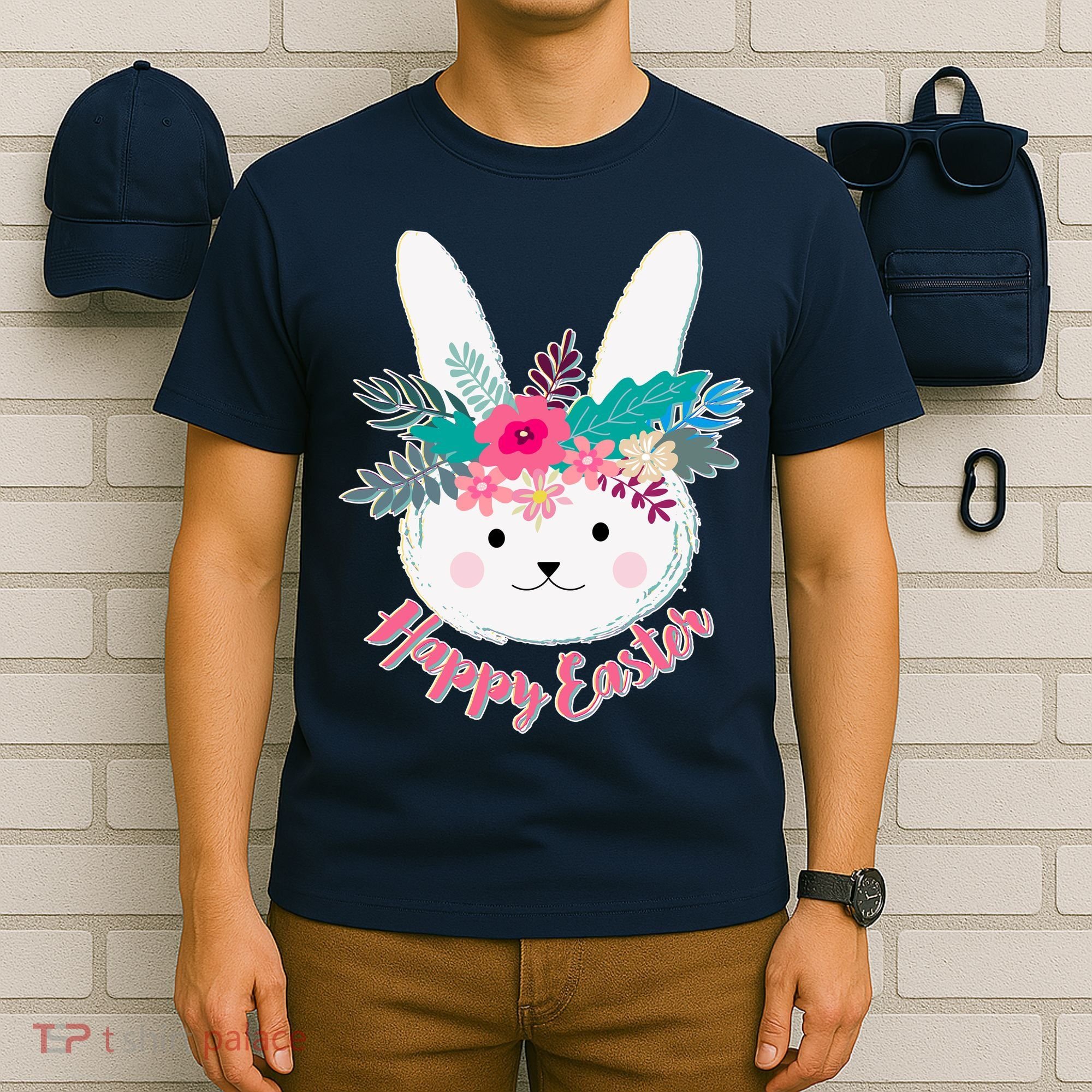 Happy Easter Flower Bunny T-Shirt