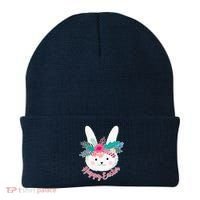 Happy Easter Flower Bunny Beanie thumb 0