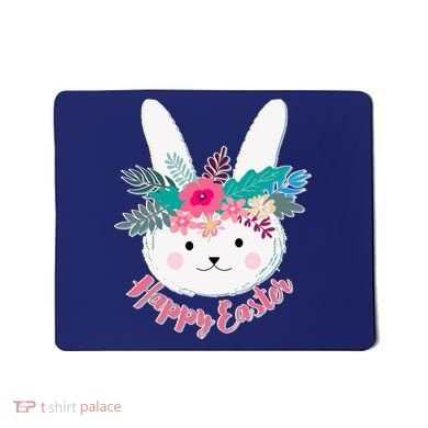Happy Easter Flower Bunny Mousepad