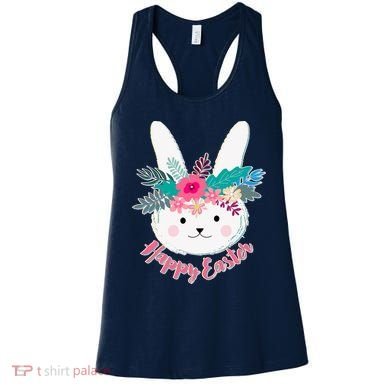 Happy Easter Flower Bunny Women's Tank Top