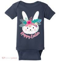 Happy Easter Flower Bunny Baby Bodysuit thumb 0