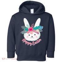 Happy Easter Flower Bunny Toddler Hoodie thumb 0