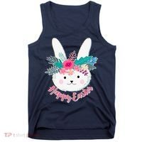 Happy Easter Flower Bunny Tank Top thumb 0