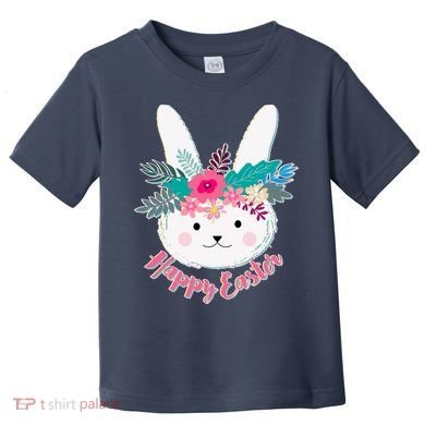 Happy Easter Flower Bunny Toddler T-Shirt