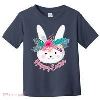 Happy Easter Flower Bunny Toddler T-Shirt thumb 0