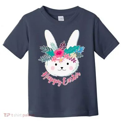 Happy Easter Flower Bunny Toddler T-Shirt