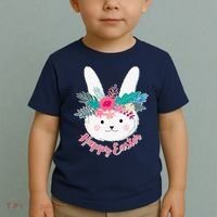 Happy Easter Flower Bunny Toddler T-Shirt thumb 2