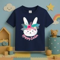Happy Easter Flower Bunny Toddler T-Shirt thumb 3