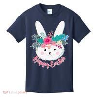 Happy Easter Flower Bunny Kids T-Shirt thumb 0