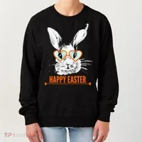 Happy Easter Hipster Bunny Rabbit Women's Sweatshirt thumb 0