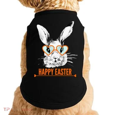 Happy Easter Hipster Bunny Rabbit Doggie Tank