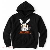 Happy Easter Hipster Bunny Rabbit Hoodie thumb 0
