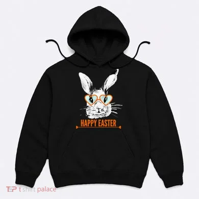 Happy Easter Hipster Bunny Rabbit Hoodie