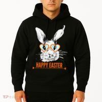 Happy Easter Hipster Bunny Rabbit Hoodie thumb 2