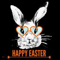 Happy Easter Hipster Bunny Rabbit Long Sleeve Shirt thumb 2