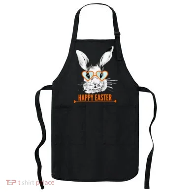 Happy Easter Hipster Bunny Rabbit Apron