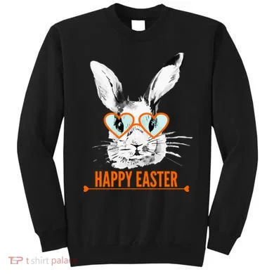 Happy Easter Hipster Bunny Rabbit Sweatshirt