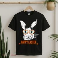 Happy Easter Hipster Bunny Rabbit T-Shirt thumb 2