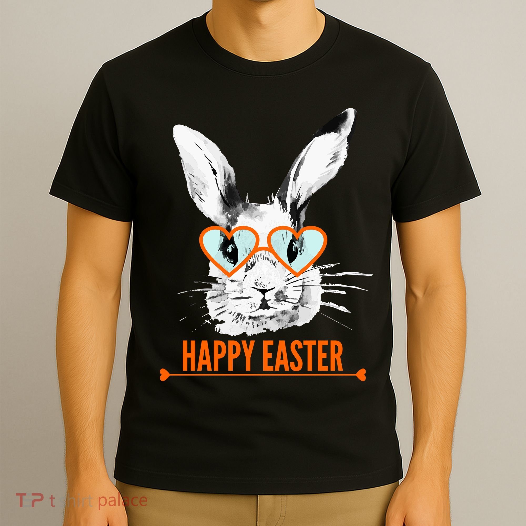 Happy Easter Hipster Bunny Rabbit T-Shirt