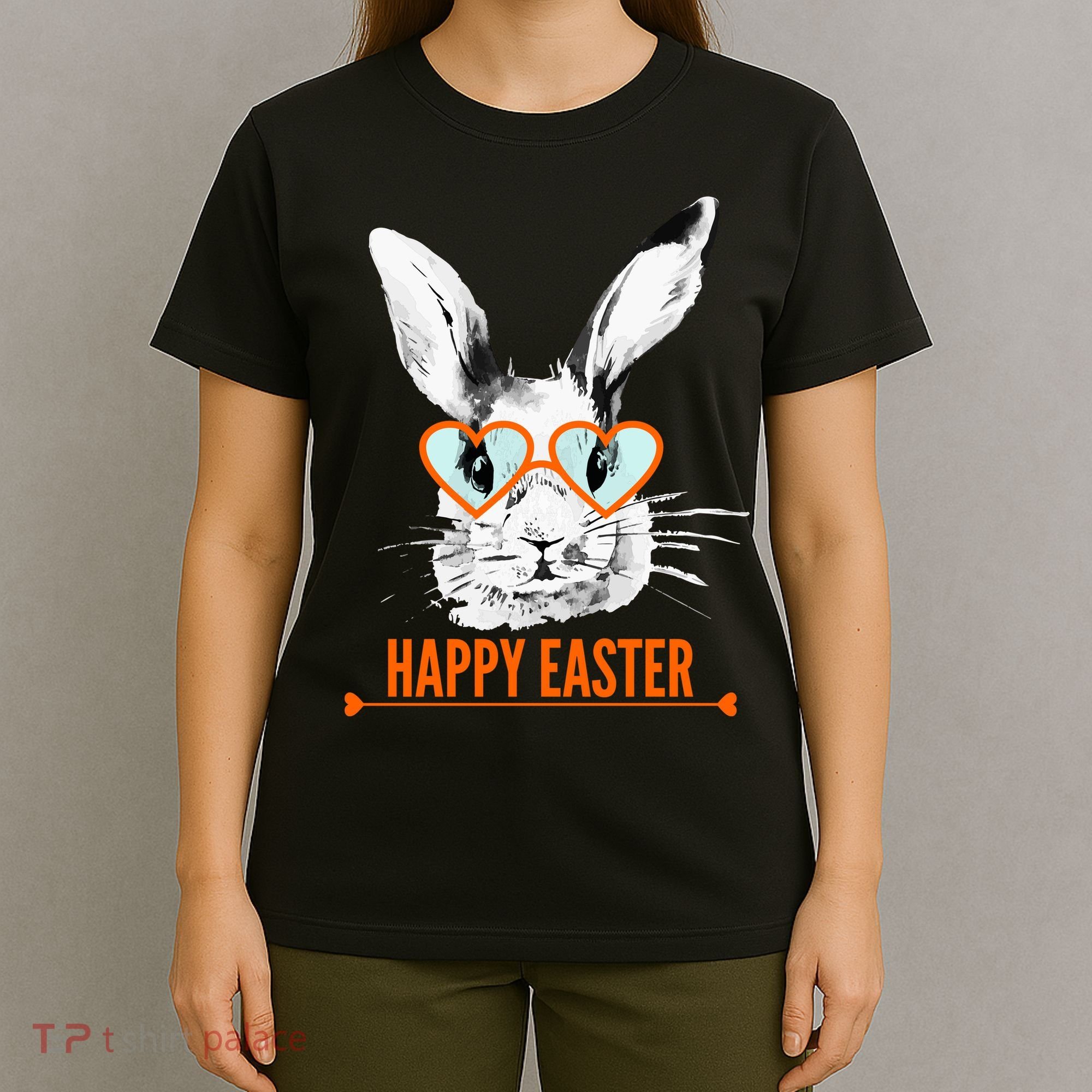 Happy Easter Hipster Bunny Rabbit T-Shirt