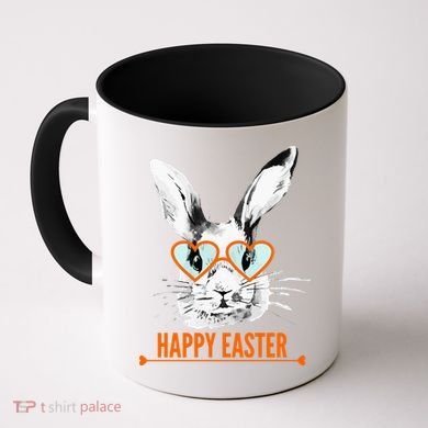 Happy Easter Hipster Bunny Rabbit Coffee Mug