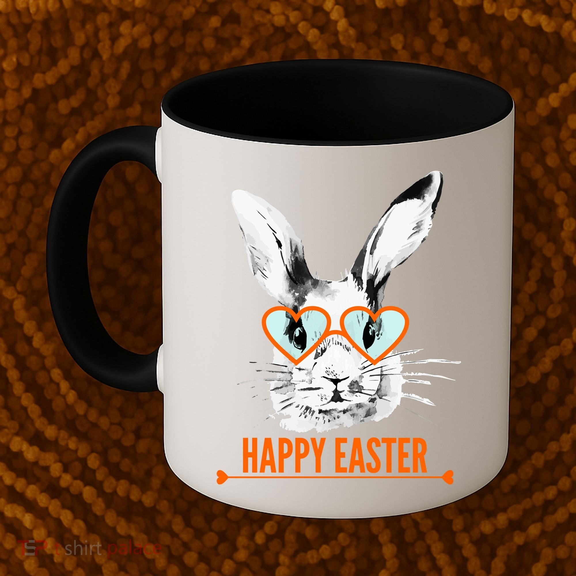 Happy Easter Hipster Bunny Rabbit Coffee Mug