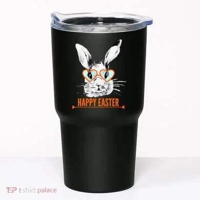 Happy Easter Hipster Bunny Rabbit Tumbler
