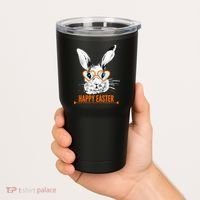 Happy Easter Hipster Bunny Rabbit Tumbler thumb 2