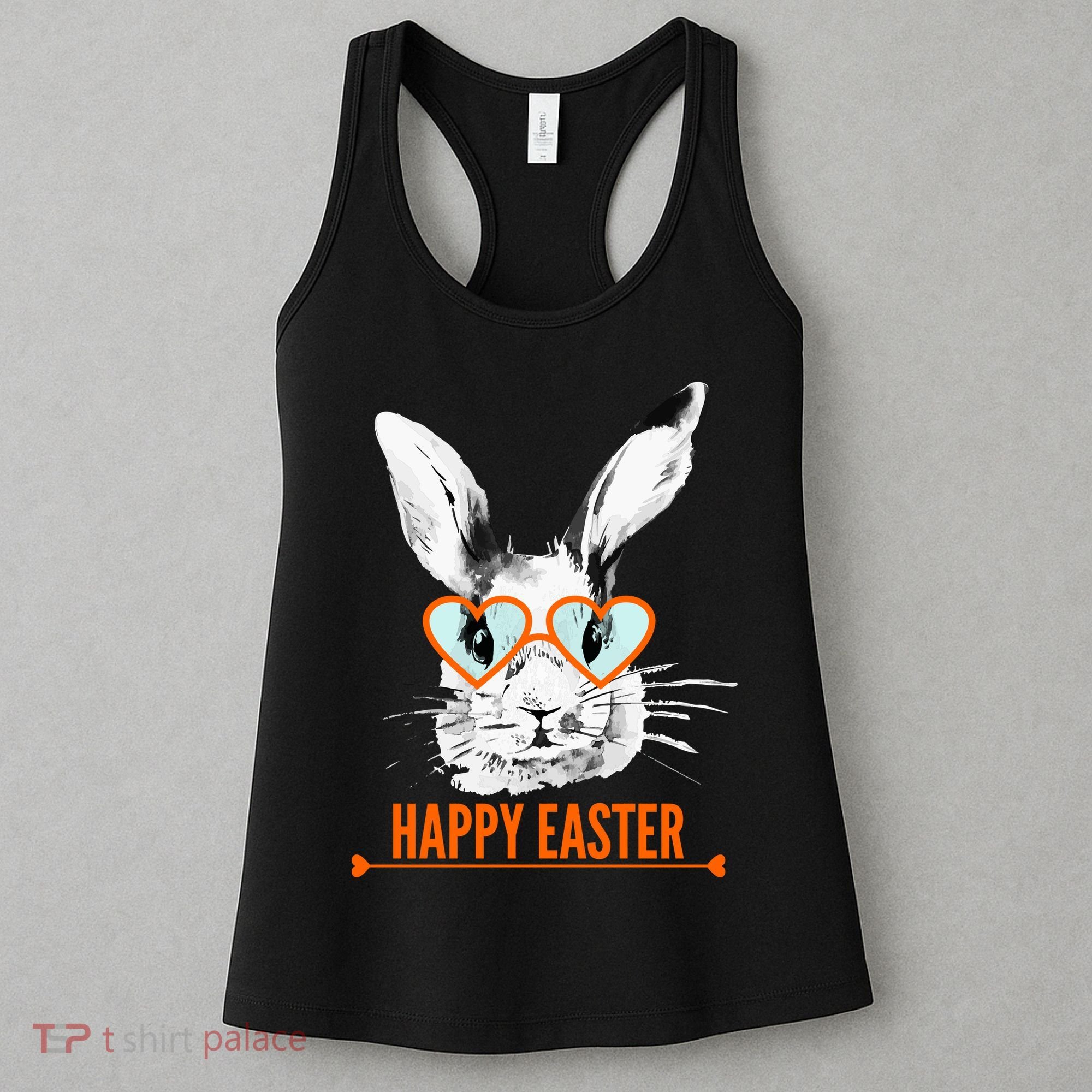 Happy Easter Hipster Bunny Rabbit Women's Tank Top