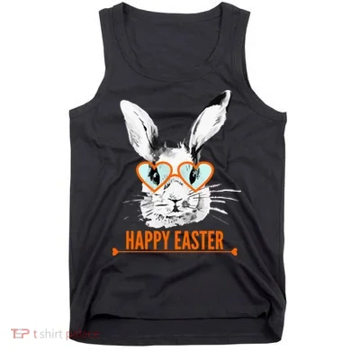 Happy Easter Hipster Bunny Rabbit Tank Top