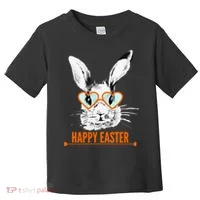 Happy Easter Hipster Bunny Rabbit Toddler T-Shirt thumb 0