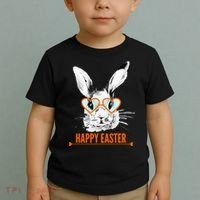Happy Easter Hipster Bunny Rabbit Toddler T-Shirt thumb 2