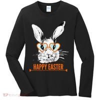 Happy Easter Hipster Bunny Rabbit Women's Long Sleeve Shirt thumb 0