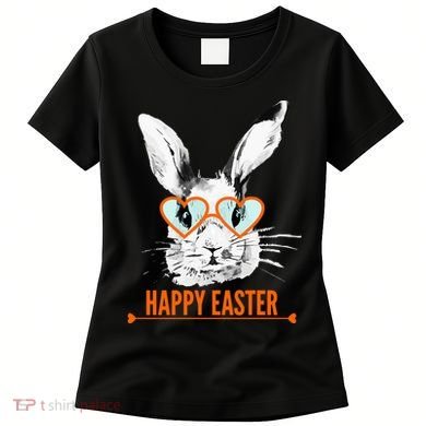 Happy Easter Hipster Bunny Rabbit Women's T-Shirt